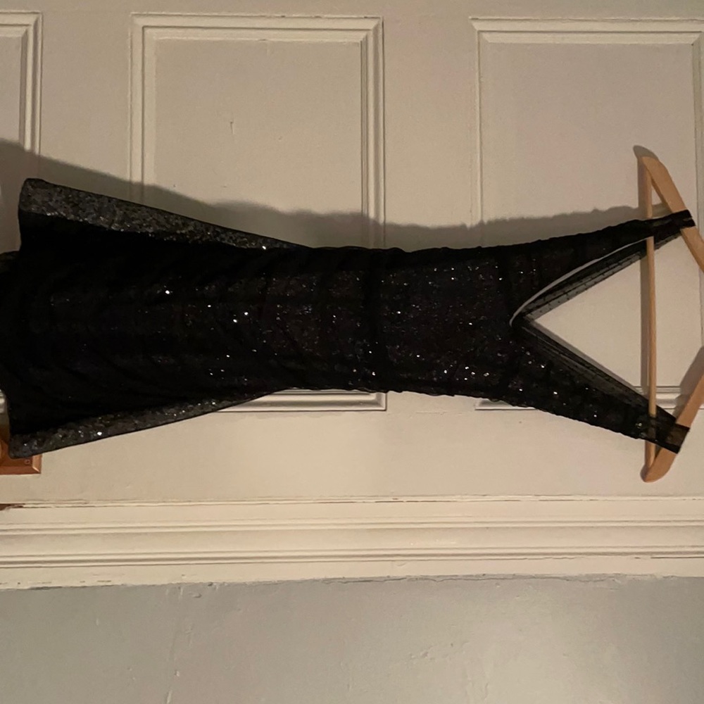 Black lace and sequin dress